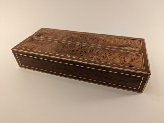 Box as a birthday gift - Elm, Walnut, Maple